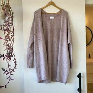 Heathered Pink Ballon Cardigan